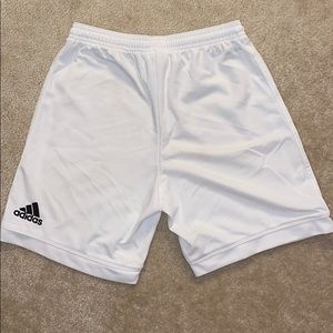 Adidas White Climalite Drawstring Shorts